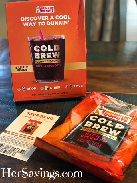 My Free Dunkin Donuts Cold Brew Coffee Sample Arrived Her Savings