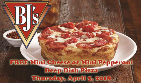 » FREE BJ’s Mini Deep Dish Pizza | Her Savings