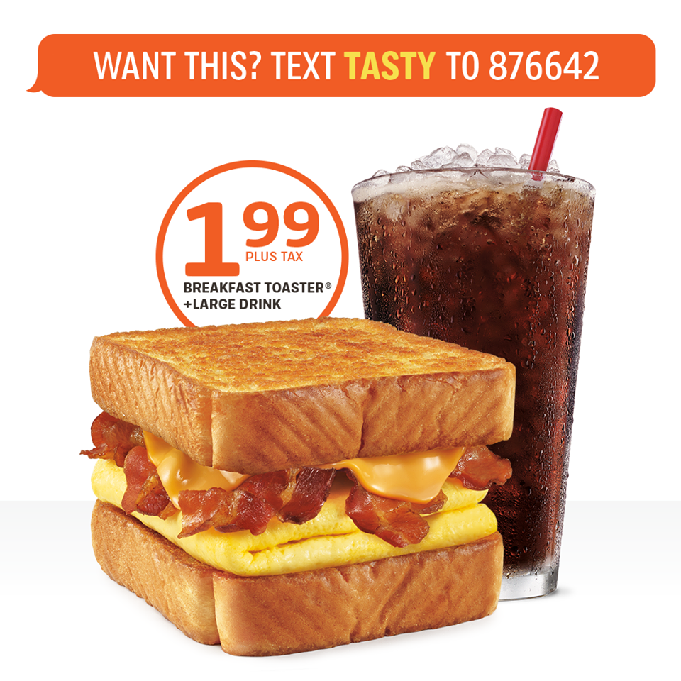 » Sonic 1.99 Breakfast Toaster & Drink Deal Her Savings