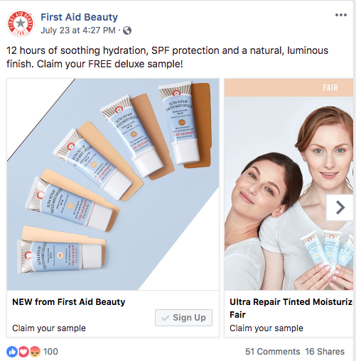 » FREE First Aid Beauty Tinted Moisturizer Sample Her Savings